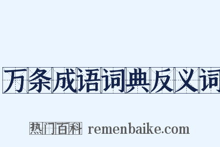 万条成语词典反义词是什么意思的图片